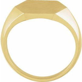 14 mm Hexagon Signet Ring