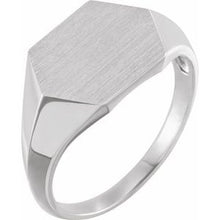 Load image into Gallery viewer, 14 mm Hexagon Signet Ring
