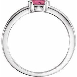 Mozambique Garnet Oval Stackable Family Ring