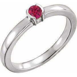 Mozambique Garnet Family Stackable Ring