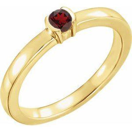 Mozambique Garnet Family Stackable Ring