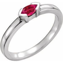 Load image into Gallery viewer, Mozambique Garnet Marquise Stackable Family Ring
