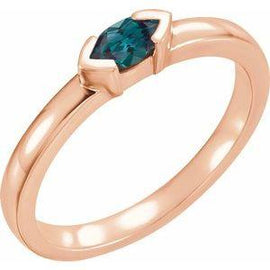 Mozambique Garnet Marquise Stackable Family Ring