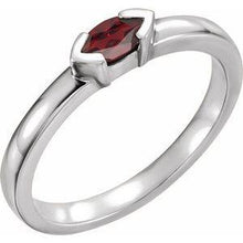 Load image into Gallery viewer, Mozambique Garnet Marquise Stackable Family Ring
