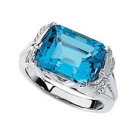 Swiss Blue Topaz Ring