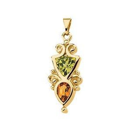 Peridot & Citrine Pendant