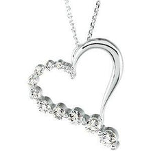 Load image into Gallery viewer, 1 CTW Diamond Journey Heart 18&quot; Necklace
