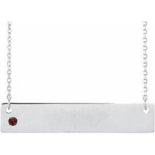 Load image into Gallery viewer, Mozambique Garnet Family Bar 16-18&quot; Necklace
