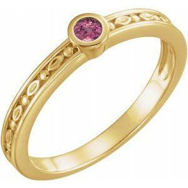 Mozambique Garnet Family Stackable Ring