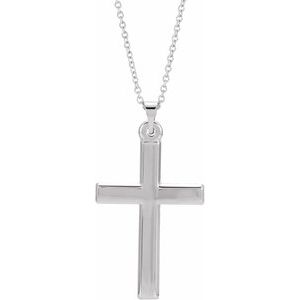 Platinum Cross Necklace