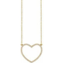 Load image into Gallery viewer, 1/10 CTW Diamond Petite Heart 16&quot; Necklace
