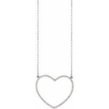 Load image into Gallery viewer, 1/10 CTW Diamond Petite Heart 16&quot; Necklace
