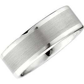 White 8 mm Band