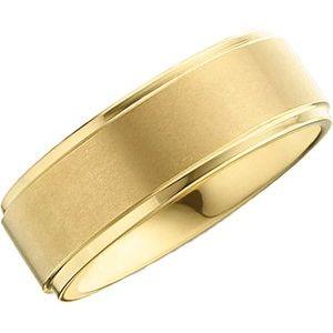 8.3 mm Ridged Band with Gold Immerse Plating