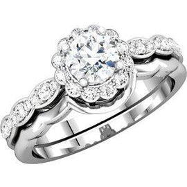 3/4 CTW Diamond Halo-Style Engagement Ring