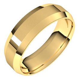 18K Rose 4 mm Beveled Edge Comfort Fit Light Band Size 10