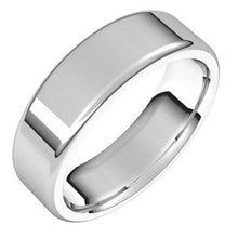 Load image into Gallery viewer, 14K White 5 mm Flat Comfort Fit Round Edge Band Size 11.5
