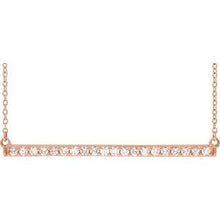 Load image into Gallery viewer, 14K White 1/3 CTW Natural Diamond Bar 16-18&quot; Necklace
