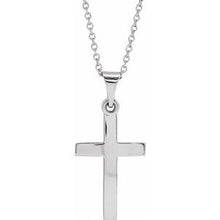 Load image into Gallery viewer, 14K Rose Cross 18&quot; Necklace
