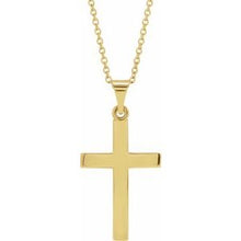 Load image into Gallery viewer, 14K Rose Cross 18&quot; Necklace
