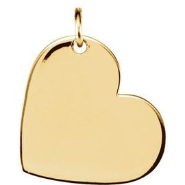 Vermeil 24x21 mm Heart Pendant