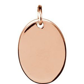 Vermeil 12.7x9.5 mm Oval Pendant