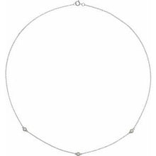 Load image into Gallery viewer, 14K Yellow 1/5 CTW Lab-Grown Diamond 3-Station 18&quot; Necklace

