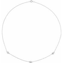 Load image into Gallery viewer, 14K Yellow 1/5 CTW Lab-Grown Diamond 3-Station 18&quot; Necklace
