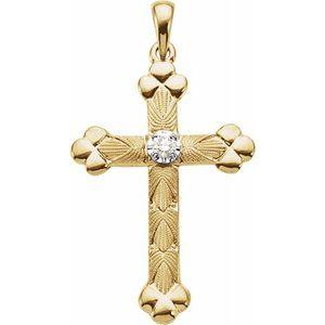 1/10 CTW Diamond Cross Pendant