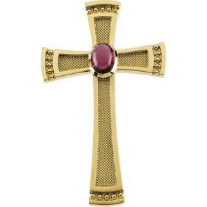 Rhodolite Garnet Cross Pendant