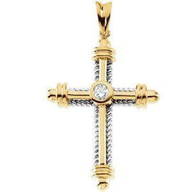 1/3 CTW Diamond Cross Pendant