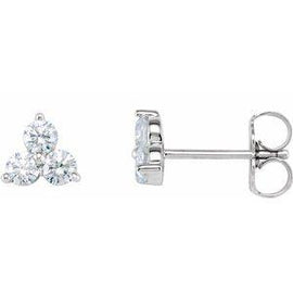 5/8 CTW Three-Stone Diamond Earrings